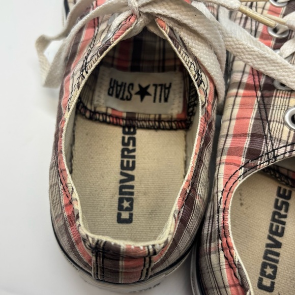 Pink and brown plaid Converse Chuck Taylor All Star women’s size 8 - Picture 6 of 7